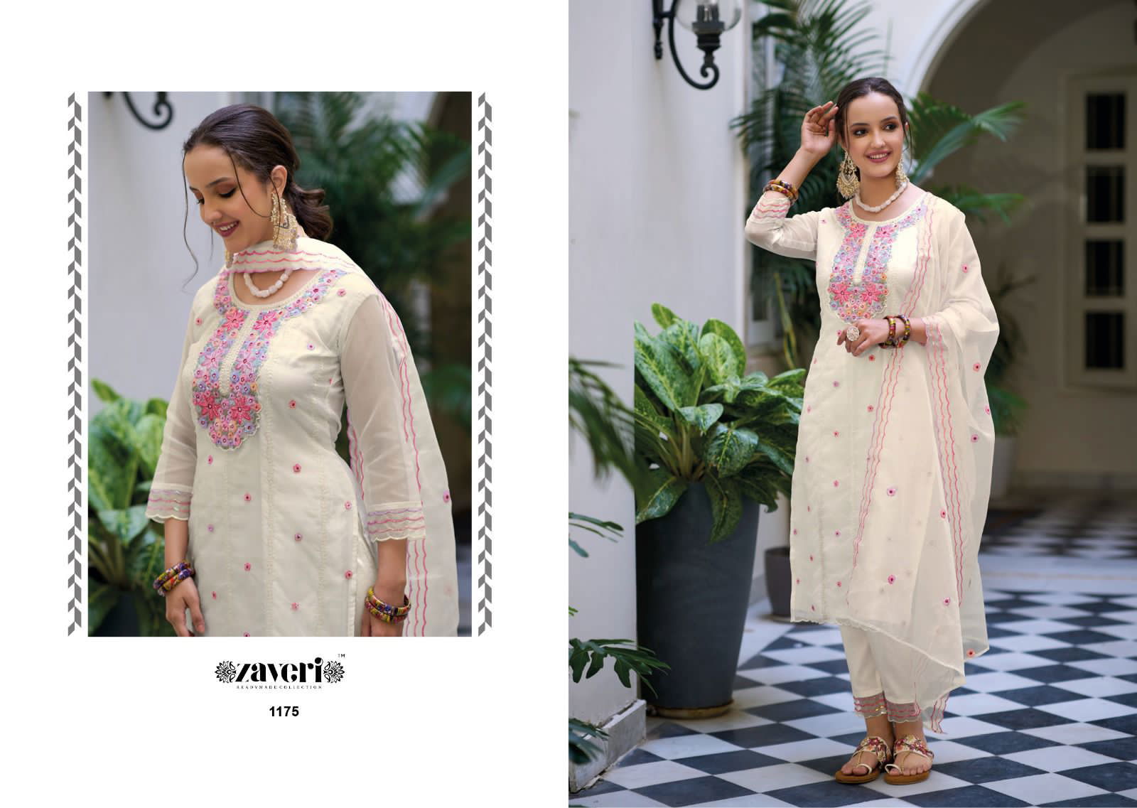Eliza Zaveri Organza Readymade Suits Catalog